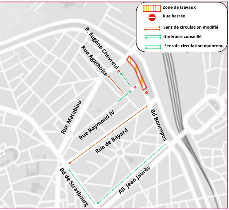 Toulouse : la circulation bascule à Matabiau pour le réseau de chaleur