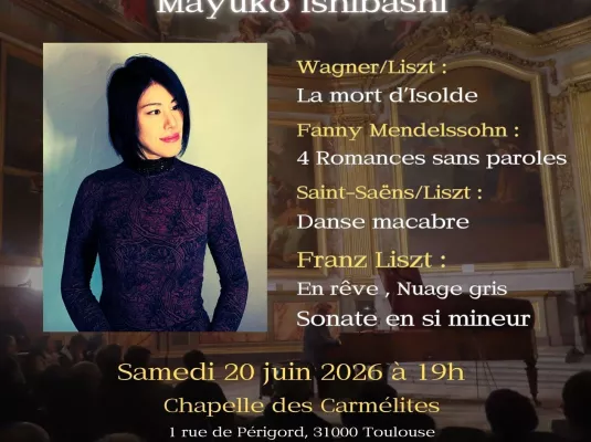 Saison musicale - Récital de piano solo par Mayuko Ishibashi