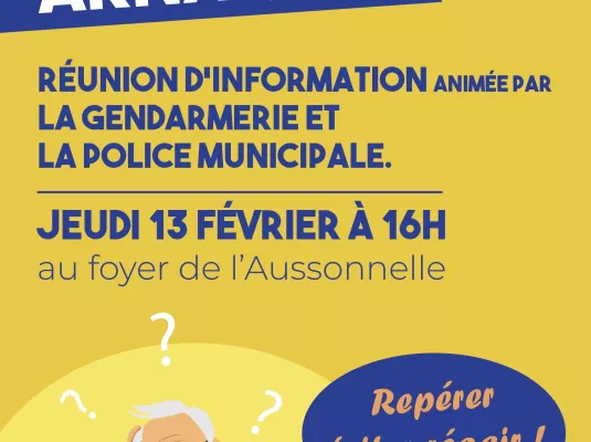 Réunion publique : attention arnaques!