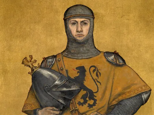 King Arthur © Chevalier médiéval par Albrecht de Vriendt, vers 1889. - Musée royal des Beaux-Arts d’Anvers.