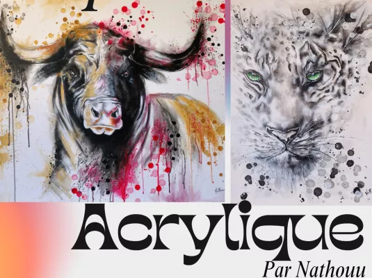 Exposition : Plongez dans l'Univers Acrylique et Émotionnel de Nathouu ! © Mairie Aussonne