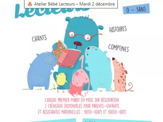 Atelier bébés lecteurs - Mardi 2 décembre