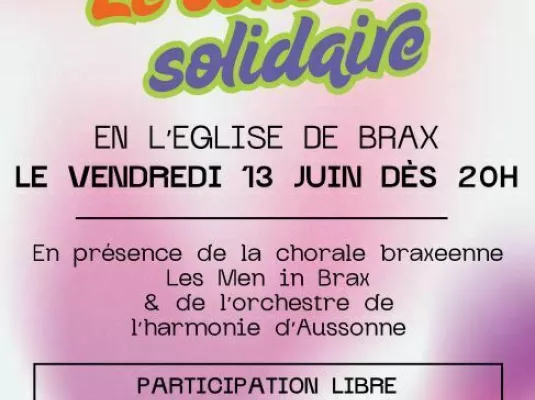 CONCERT SOLIDAIRE EN L'EGLISE DE BRAX