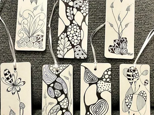 Dessin : Zentangle et marque-page