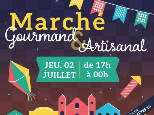 Marché gourmand et artisanal - Une soirée estivale sur la place de la mairie