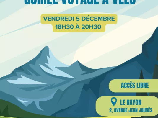 Soirée à thème : "Voyager à vélo" - Vendredi 5 décembre