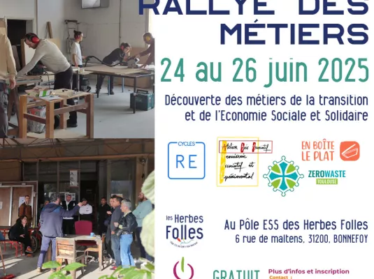 👷𝗥𝗮𝗹𝗹𝘆𝗲 𝗱𝗲𝘀 𝗺𝗲́𝘁𝗶𝗲𝗿𝘀 de la transition écologique © Pôle ESS des Herbes Folles