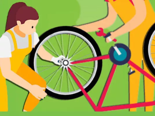 Atelier Ecolomobile d’auto-entretien/réparation de vélo