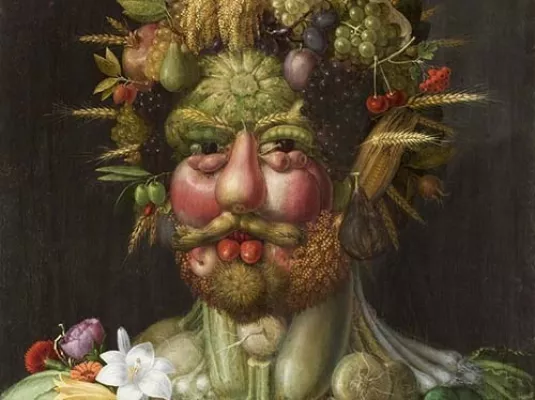 Entre buisson et pinceau, la nature vedette de nos histoires © © Orträtt,_Rudolf_II_som_Vertumnus._Guiseppe_Arcimboldo_Skoklosters_slott