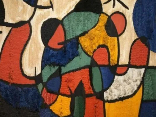 Joan Miró. Protestation © Joan Miró, Josep Royo, "Tapís de Tarragona", 1970, collection Museu d’Art Modern de la Diputacio de Tarragona, Tarragone