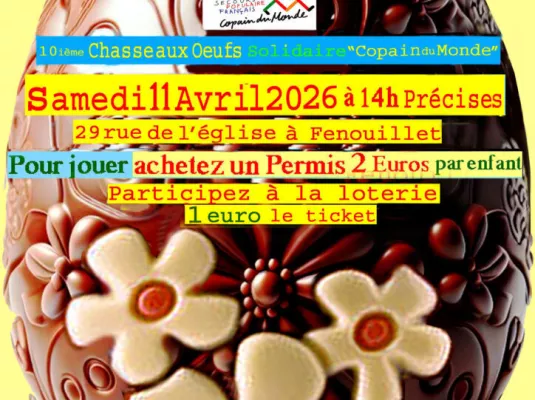 Chasse aux oeufs solidaire du club "Copain du monde" - Samedi 11 avril