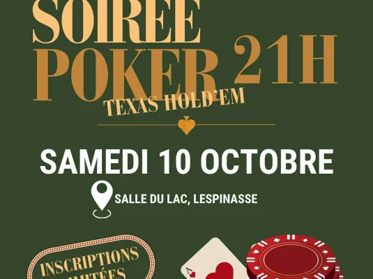 Soirée POKER ! Samedi 10 Octobre