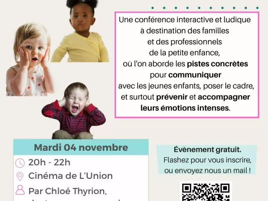 Conférence sur les émotions du jeune enfant - Mardi 4 novembre