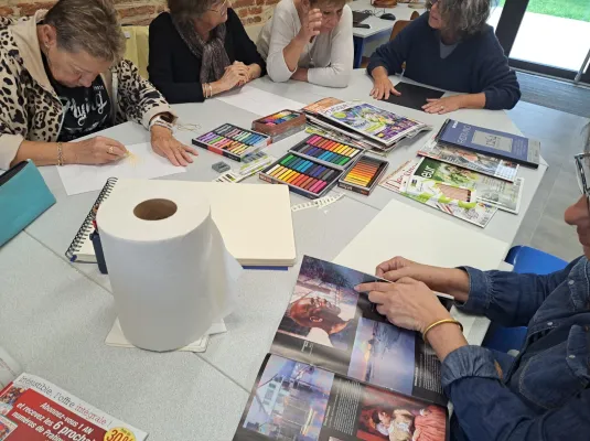 Atelier pastel sec et crayon