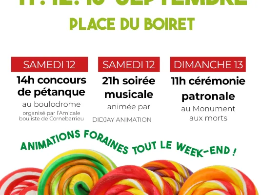Cornebarrieu en fête les 11, 12, 13 sept. au Boiret