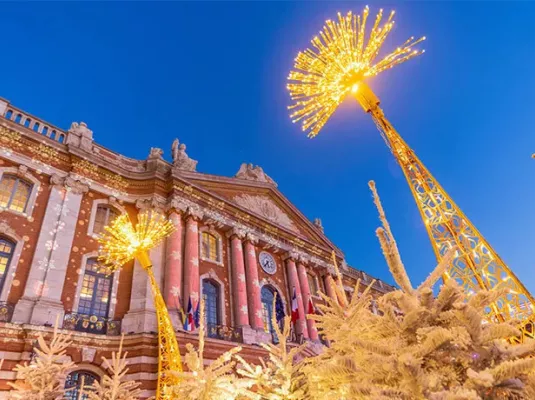 Passage de la calèche de Noël au Pont des demoiselles