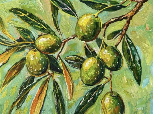 Atelier peinture autour de l'olive, dégustation et cueillette en famille