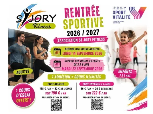 Rentrée sportive 2026/2027 avec Saint Jory Fitness ! - Lundi 14 septembre