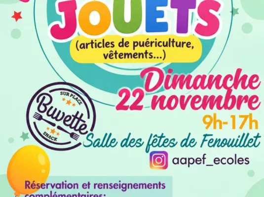 Bourse aux jouets et articles de puériculture AAPEF - Dimanche 22 novembre