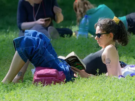 lecture sous les tilleuls