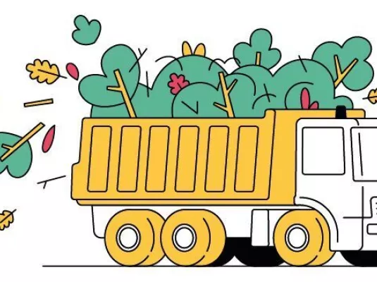 Collecte déchets végétaux benne statique