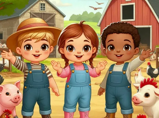 Les bébés explorateurs découvrent les animaux de la ferme