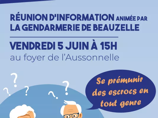 Réunion publique : prévention vols et escroqueries © Service communication