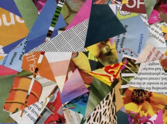 Atelier techniques mixtes : collages sur revues