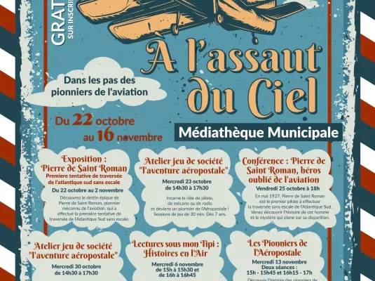 Conférence : "Pierre de Saint Roman, héros oublié de l’aviation" - Vendredi 25 octobre