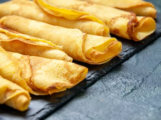 Stand de crêpes et vin chaud Foire aux plantes © VAC