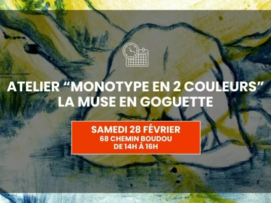 Atelier “Monotype en 2 couleurs”