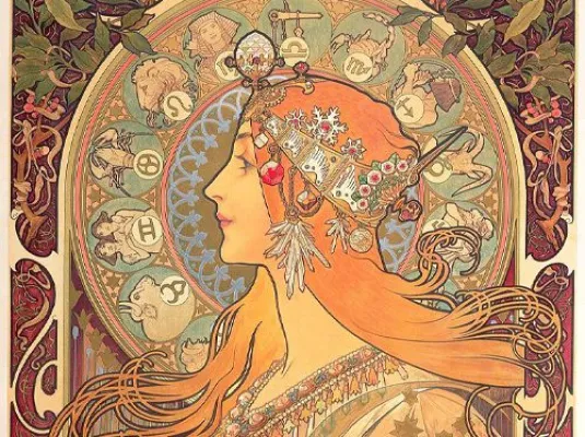 L’Art nouveau © Alphonse_Mucha_Zodiac_1869