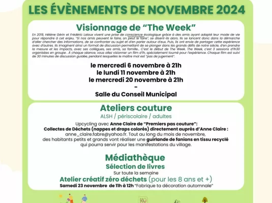 Atelier créatif zéro déchets - Samedi 23 novembre