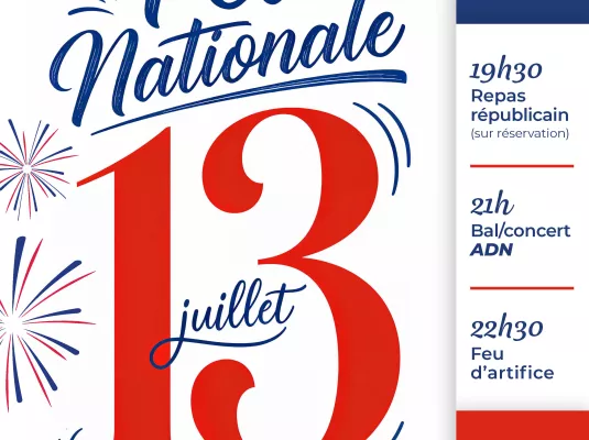 Repas républicain et feu d’artifice le 13 juillet