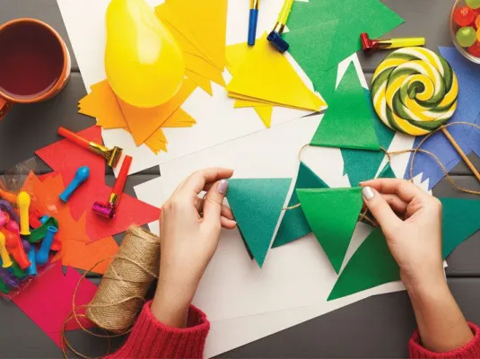 Origami : couronne d'étoiles pour les fêtes