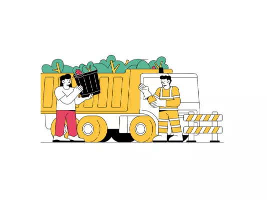 Collecte de déchets végétaux en benne statique - Lundi 2 mars