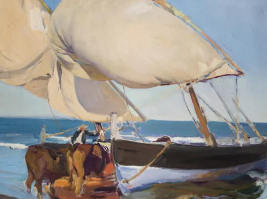 Joaquín Sorolla. Maître de la Lumière © Les Voiles. Valence, juin-juillet 1915. Huile sur toile, 75 x 90 cm. Museo Sorolla, inv. MS 1136 © Museo Sorolla