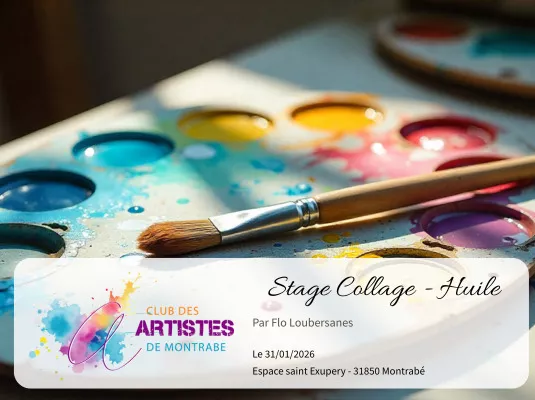 Stage technique mixte – Collage & peinture à l’huile