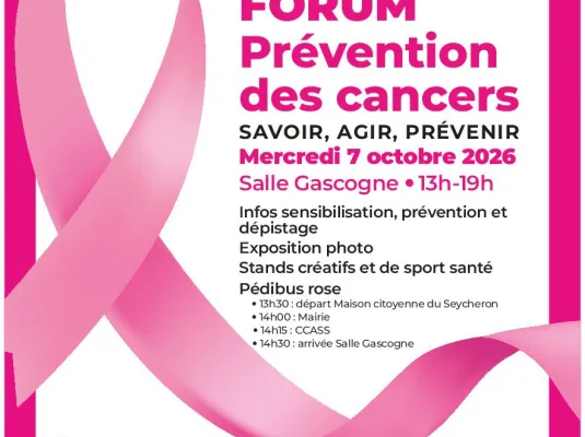 Octobre rose : Forum prévention des cancers