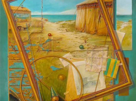 "L’un peint, l’autre écrit. Leur muse est une dompteuse" © Phillipe Vercellotti