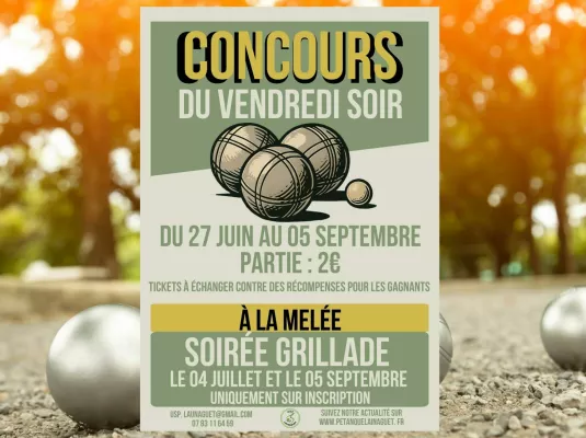 Pétanque : Concours du vendredi soir