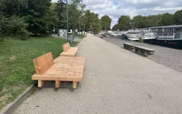 Bancs au port de l'Embouchure © Toulouse Métropole